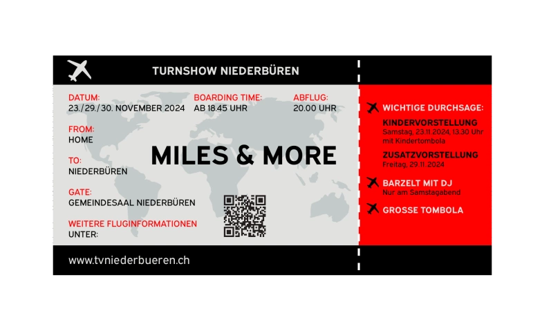 Event-Image for 'Turnshow Niederbüren - Miles & More'