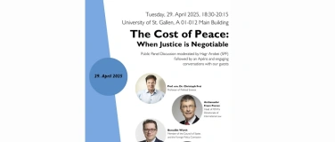 Event-Image for 'The Cost of Peace: When Justice is Negotiable'