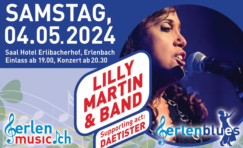 Event-Image for 'LILLY MARTIN & BAND; Supporing Act DAETISTER – erlenmusic.ch'
