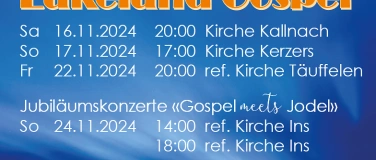 Event-Image for 'Lakeland Gospel – Konzert ref. Kirche, Täuffelen'