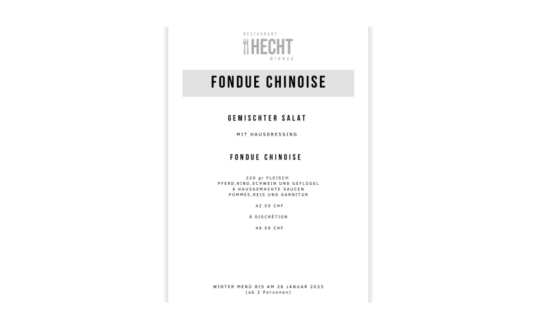 Event-Image for 'Fondue Chinoise im Hecht, Widnau'