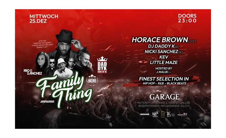 Event-Image for 'Horace Brown (live) 25.12.24 FamilyThing'