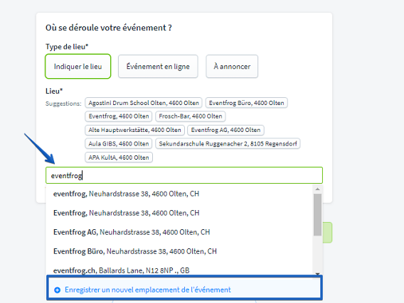 Nouvelle saisie d'événement Lieu 2png
