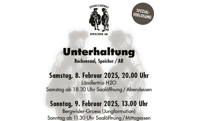 Unterhaltung Jodelch&ouml;rli Speicher ${singleEventLocation} Billets