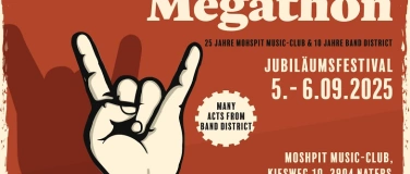 Event-Image for 'Megathon / 25 Jahre Moshpit Naters & 10 Jahre Band District'