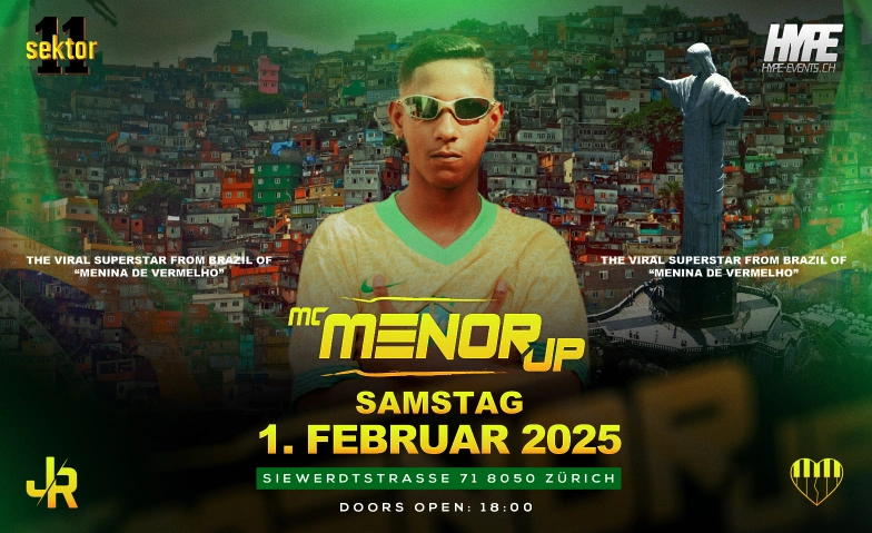 SEKTOR11 PRÄSENTIERT: MC Menor JP (Special +14 Event) Sektor 11 | Eventlocation, Siewerdtstrasse 71, 8050 Zürich Billets