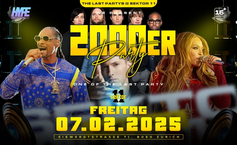 LAST 2000ER PARTY (Ü16) Sektor 11 | Eventlocation, Siewerdtstrasse 71, 8050 Zürich Billets