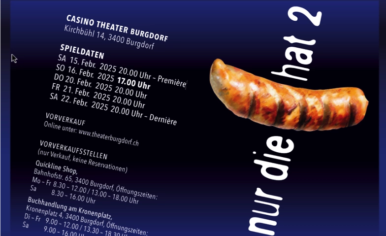 Event-Image for 'nur die WURST hat 2 - TGBurgdorf'